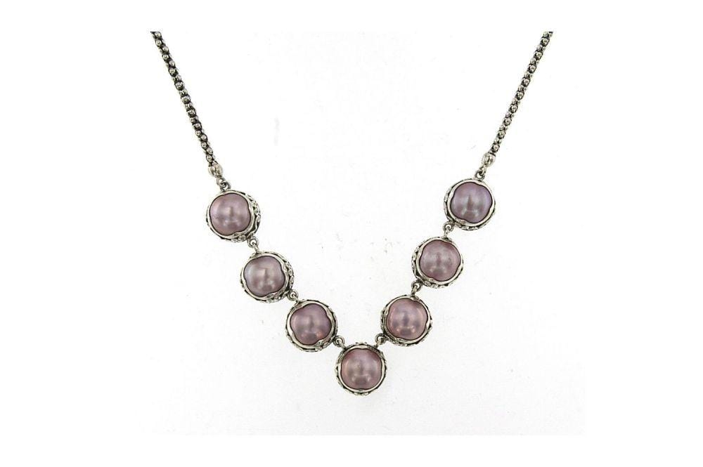 Serra Necklace- Pink Mabe Pearl