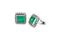 Solomon Cufflinks- Malachite