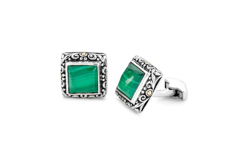 Solomon Cufflinks- Malachite