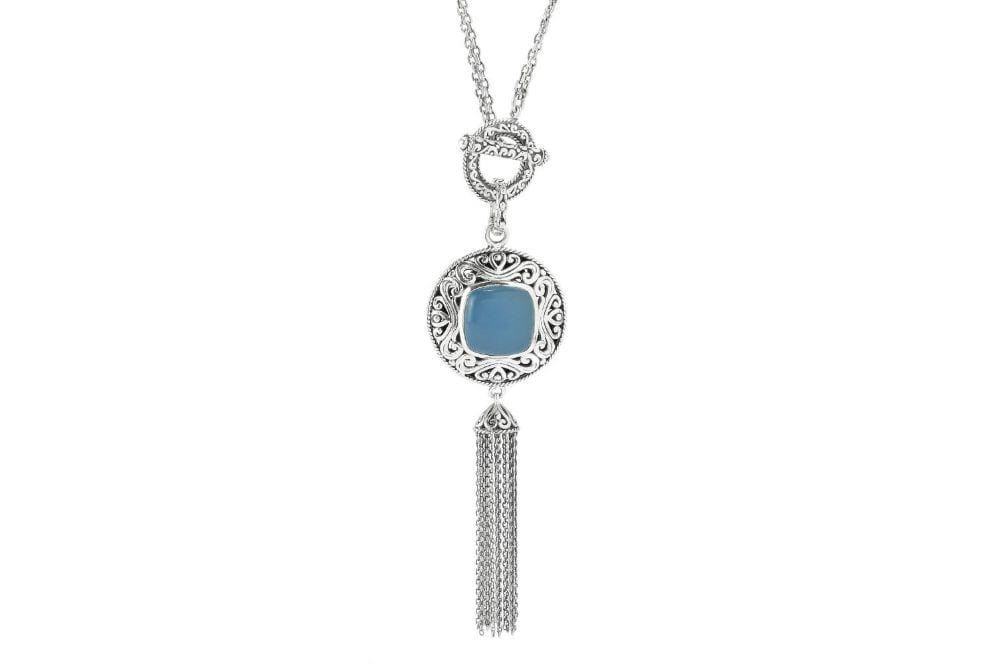 Sonora Necklace- Blue Chalcedony