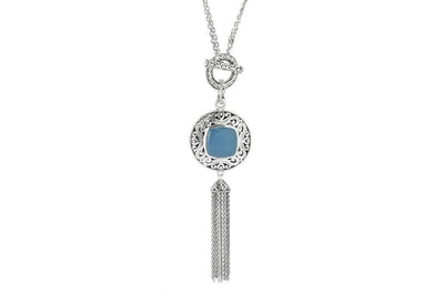 Sonora Necklace- Blue Chalcedony