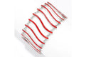 Sterling Staircase Bracelet- Coral