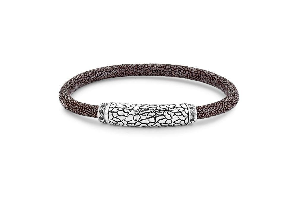 Stingray Leather Bracelet- Brown