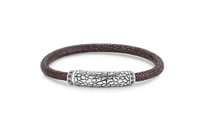Stingray Leather Bracelet- Brown
