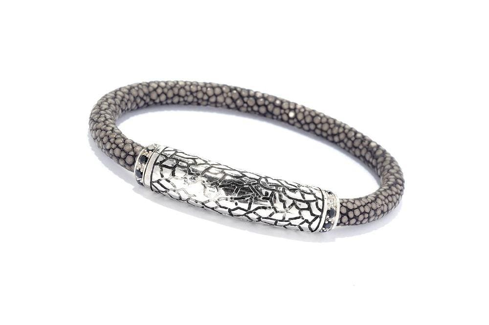 Stingray Leather Bracelet- Gray