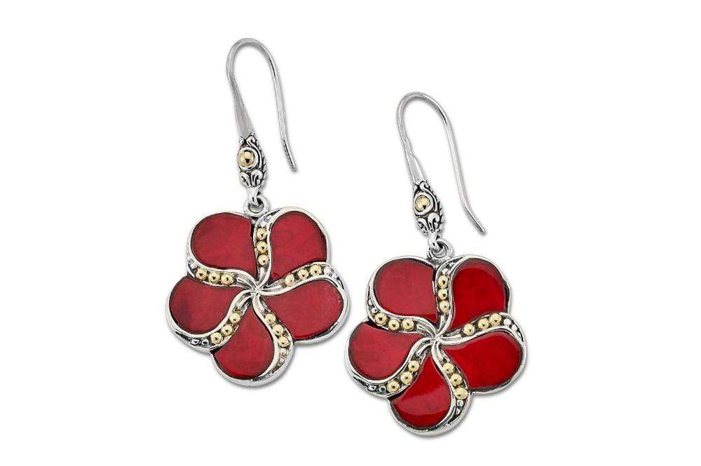 Sumba Earrings- Coral