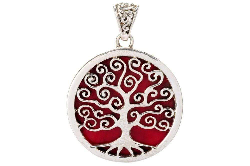 Tree Of Life Pendant- Coral
