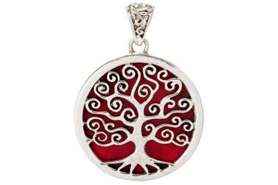 Tree Of Life Pendant- Coral