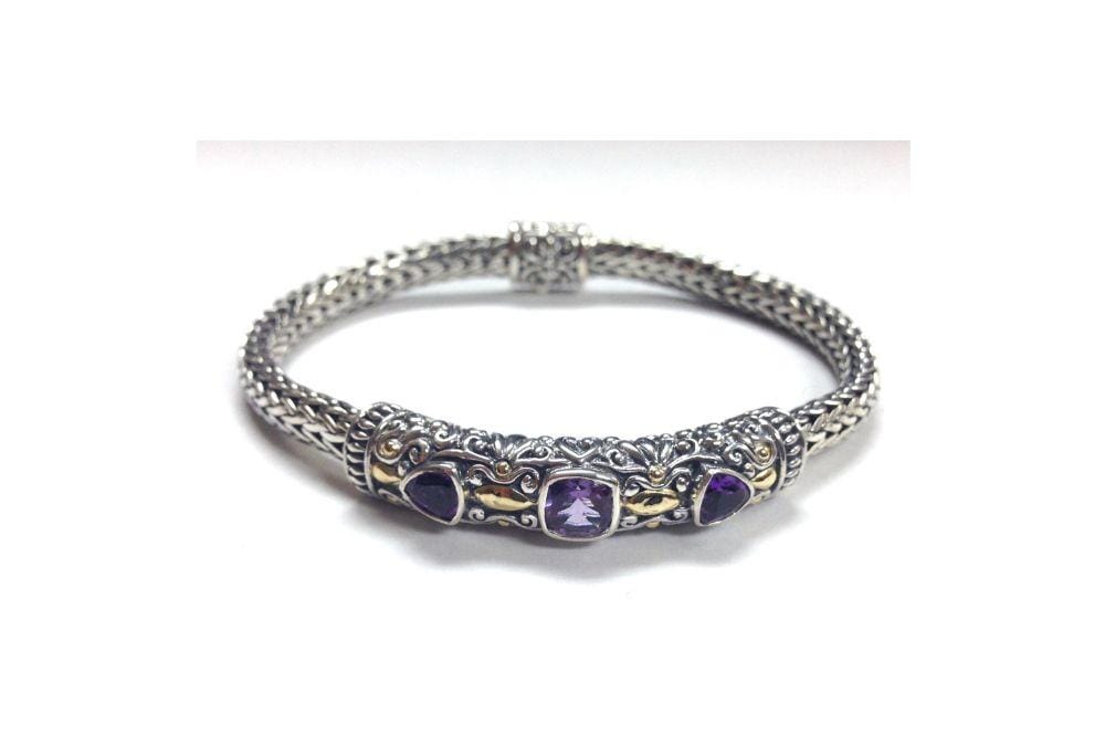Trifecta Bracelet- Amethyst