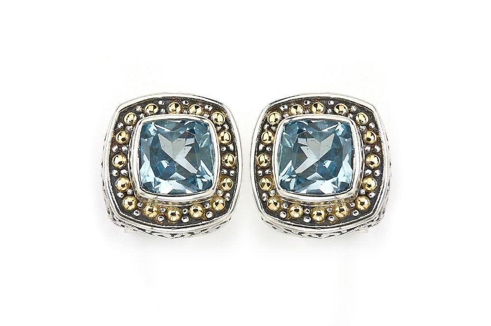 Zion Earrings- Blue Topaz