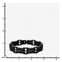 Men's Black Carbon Fiber and Matte Finish ID Link Bracelet