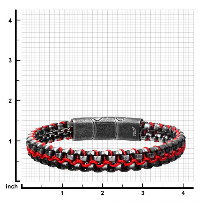 Allegiance Red Stainless Steel Bracelet | INOX