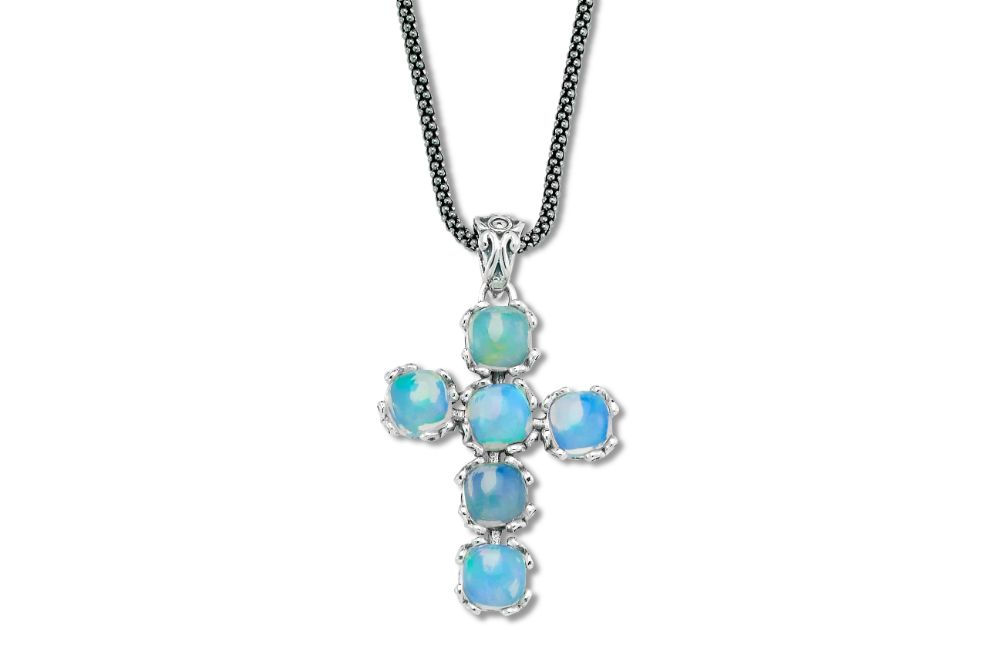 Glow Cross Pendant- Opal