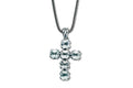 Glow Cross Pendant- White Topaz