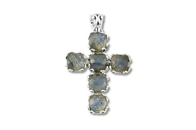 Glow Cross Pendant- Labradorite
