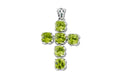 Glow Cross Pendant- Peridot